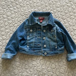 Girls denim jean jacket-size 6/7